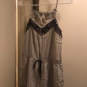 Navy and white American Eagle romper